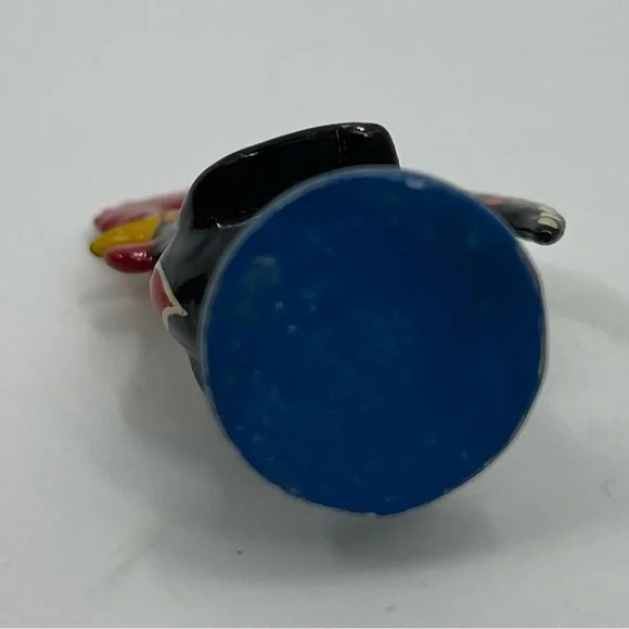 Portuguese Galo de Barcelos Traditional Good Luck Metal Rooster Hand Painted 2" - Picture 4 of 6